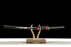 Alternative view of Crimson Blaze - Katana Forgiato a Mano in acciaio al carbonio 1065