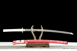 Alternative view of Wrathful Flame - Katana Forgiato a Mano in acciaio al carbonio 1065