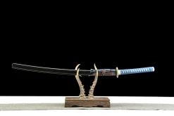 Azure Void - Katana Forgiato a Mano in acciaio artigianale forgiato a mano