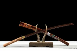 Alternative view of Ember Pattern - Katana Forgiato a Mano in acciaio damasco