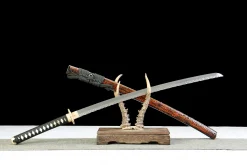 Alternative view of Shadow Warrior - Katana Forgiato a Mano in acciaio damasco