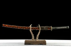 Dark Gold - Katana Forgiato a Mano in acciaio per utensili t10