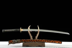 Alternative view of Dark Gold - Katana Forgiato a Mano in acciaio per utensili t10