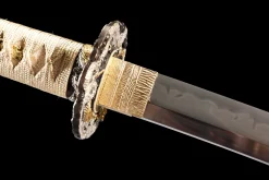 Alternative view of Frost Blossom Drifting Cloud - Katana Forgiato a Mano in acciaio per utensili t10