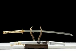 Alternative view of Silver Tide - Katana Forgiato a Mano in acciaio per utensili t10