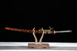 Viandante della Polvere Rossa - Katana Forgiato a Mano in acciaio per utensili t10