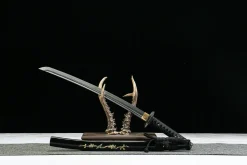 Alternative view of Golden Kirin - Wakizashi Forgiato a Mano in acciaio artigianale forgiato a mano