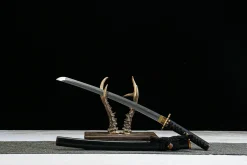 Alternative view of Silent Orchid - Wakizashi Forgiato a Mano in acciaio artigianale forgiato a mano